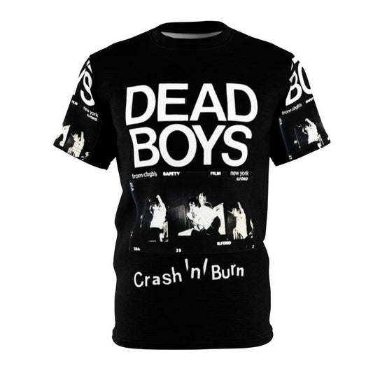 Vintage-style t-shirt featuring the logo and artwork of the iconic American punk band, the Dead Boys.