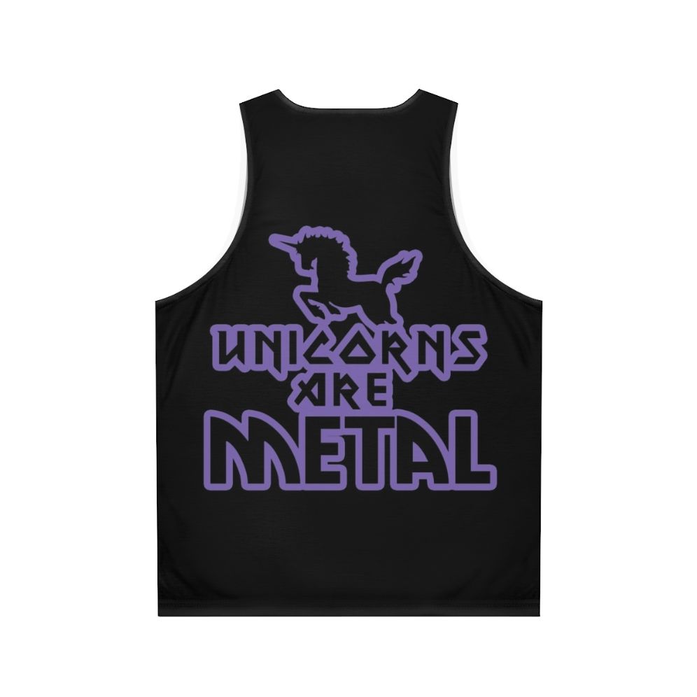 Unisex unicorns are metal tank top - Back