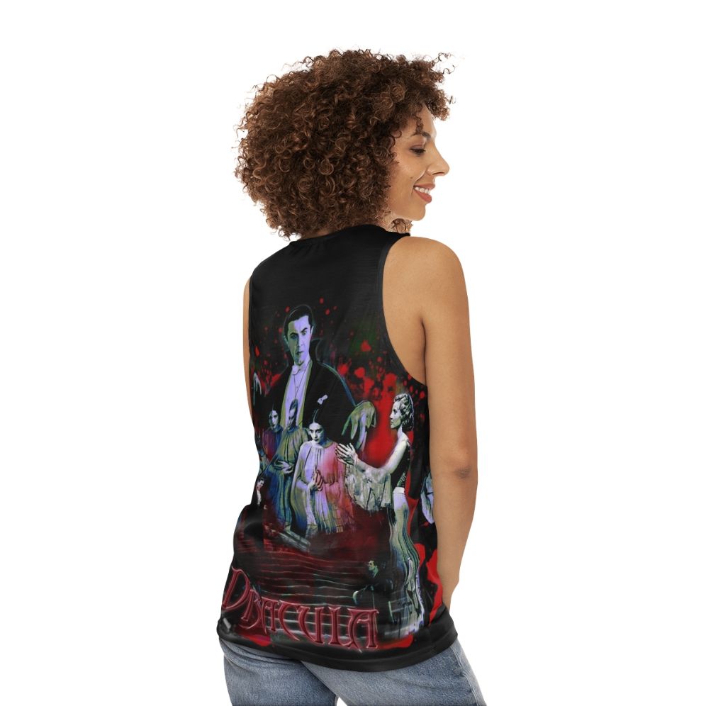 Dracula Unisex Classic Horror Tank Top - women back