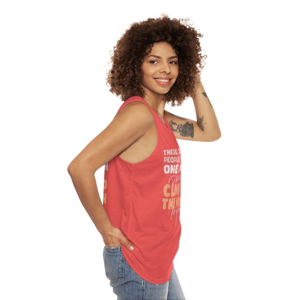 Sex Education Love Quote Unisex Tank Top - women side