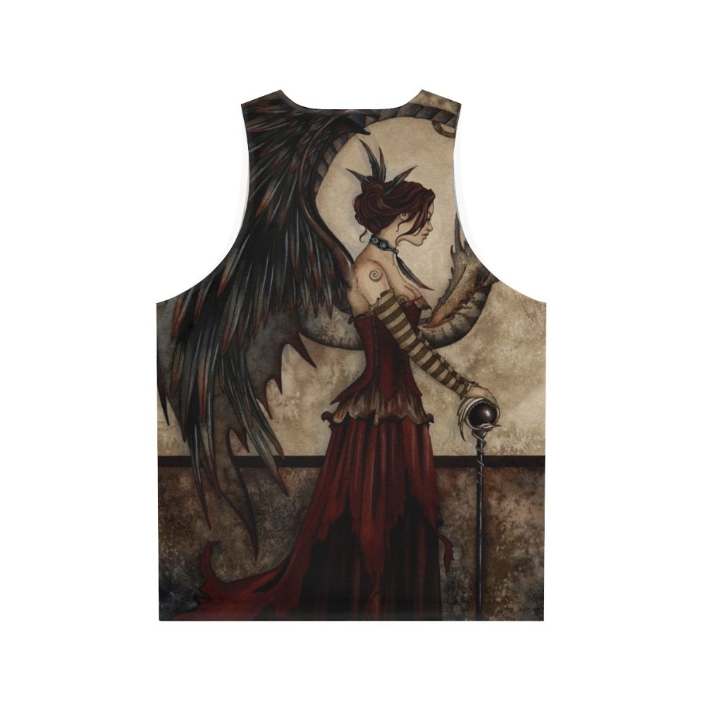 Dark fantasy dragon unisex tank top - Back