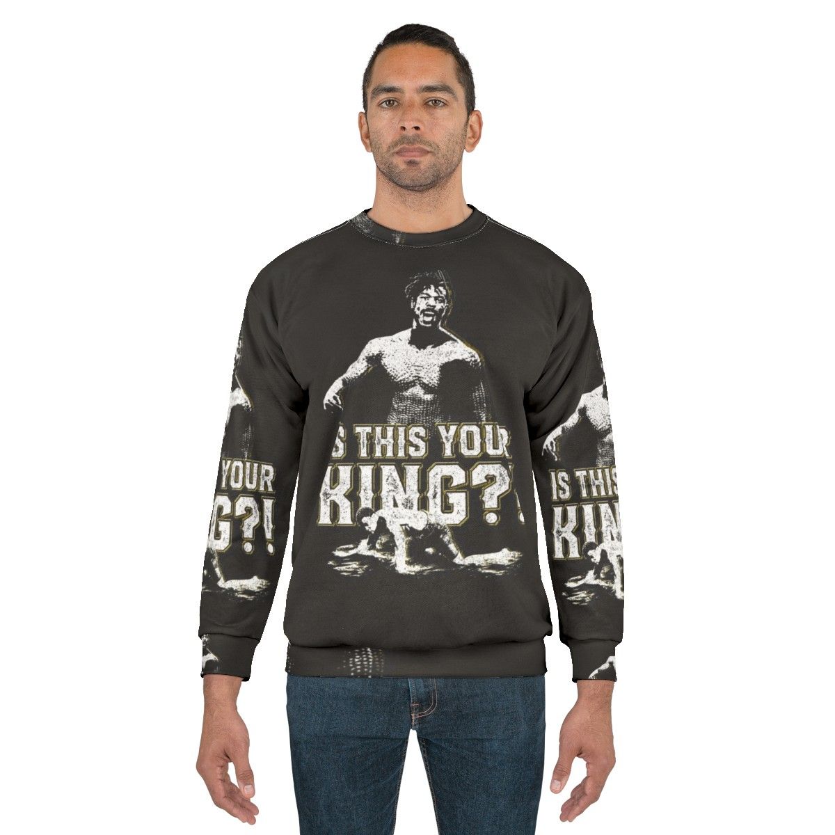 "Is This Your King?" - Comic Book Superhero Sweatshirt featuring Wakanda-inspired design - men