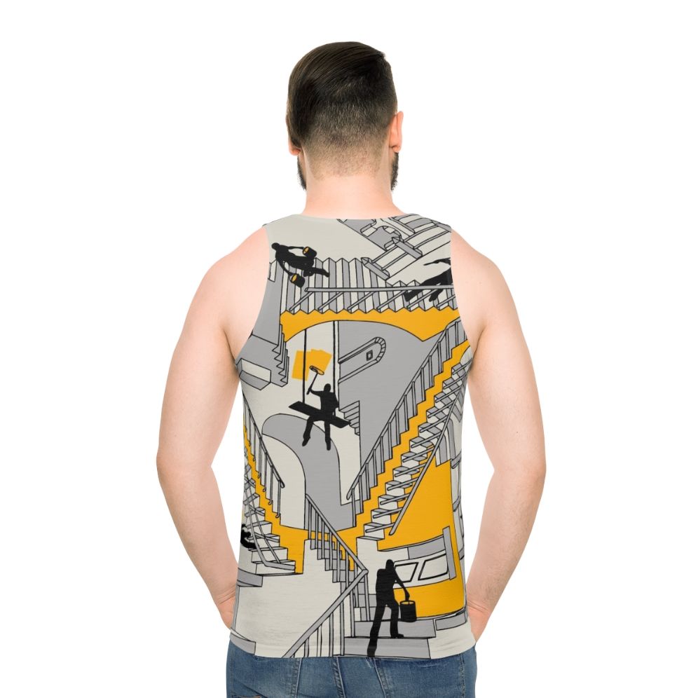 Architectural Unisex Tank Top - men back