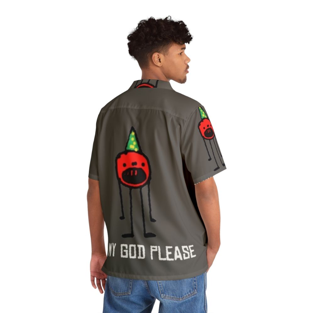 Callmecarson inspired "Oh My God Please" Hawaiian shirt for gaming and meme enthusiasts - People Back