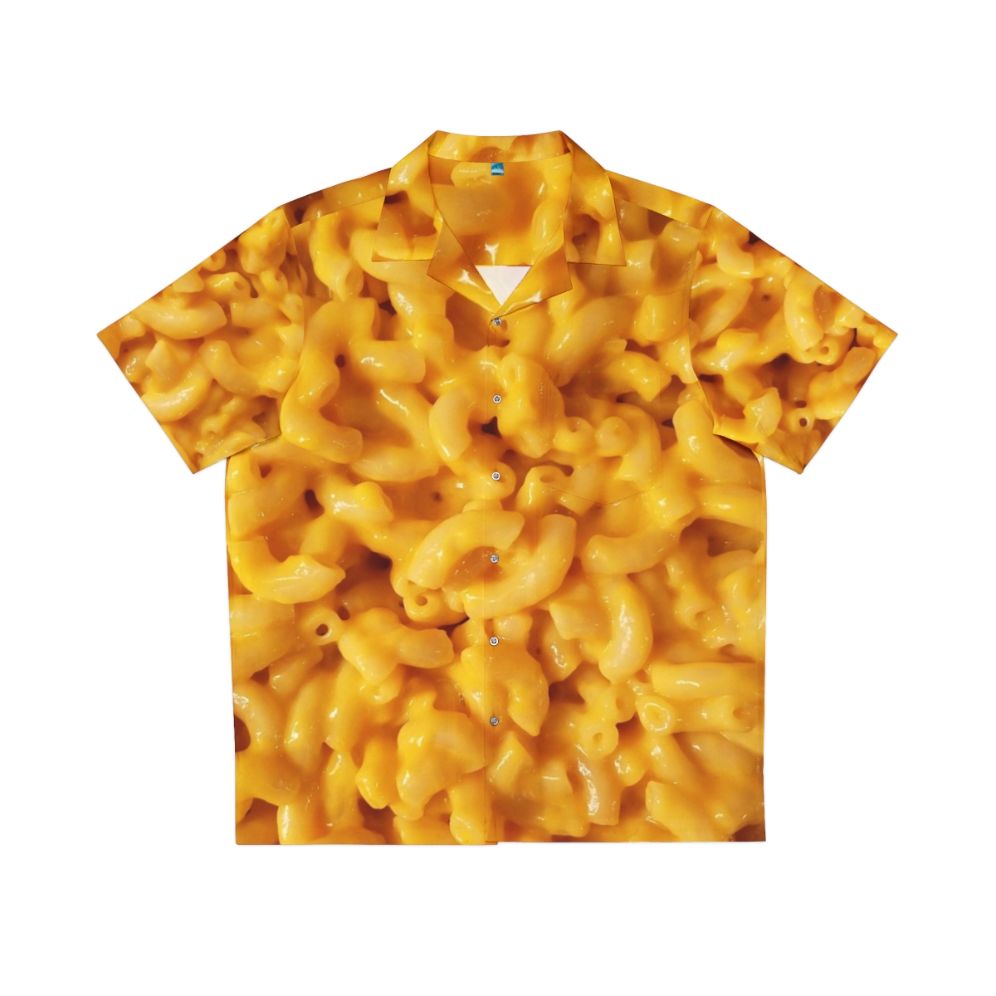 Cheesy mac and cheese themed Hawaiian shirt