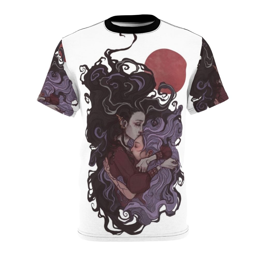 Nightmares and Fun Dreams Tabletop Gaming T-shirt featuring Imogen Temult, Laudna, and Imodna characters