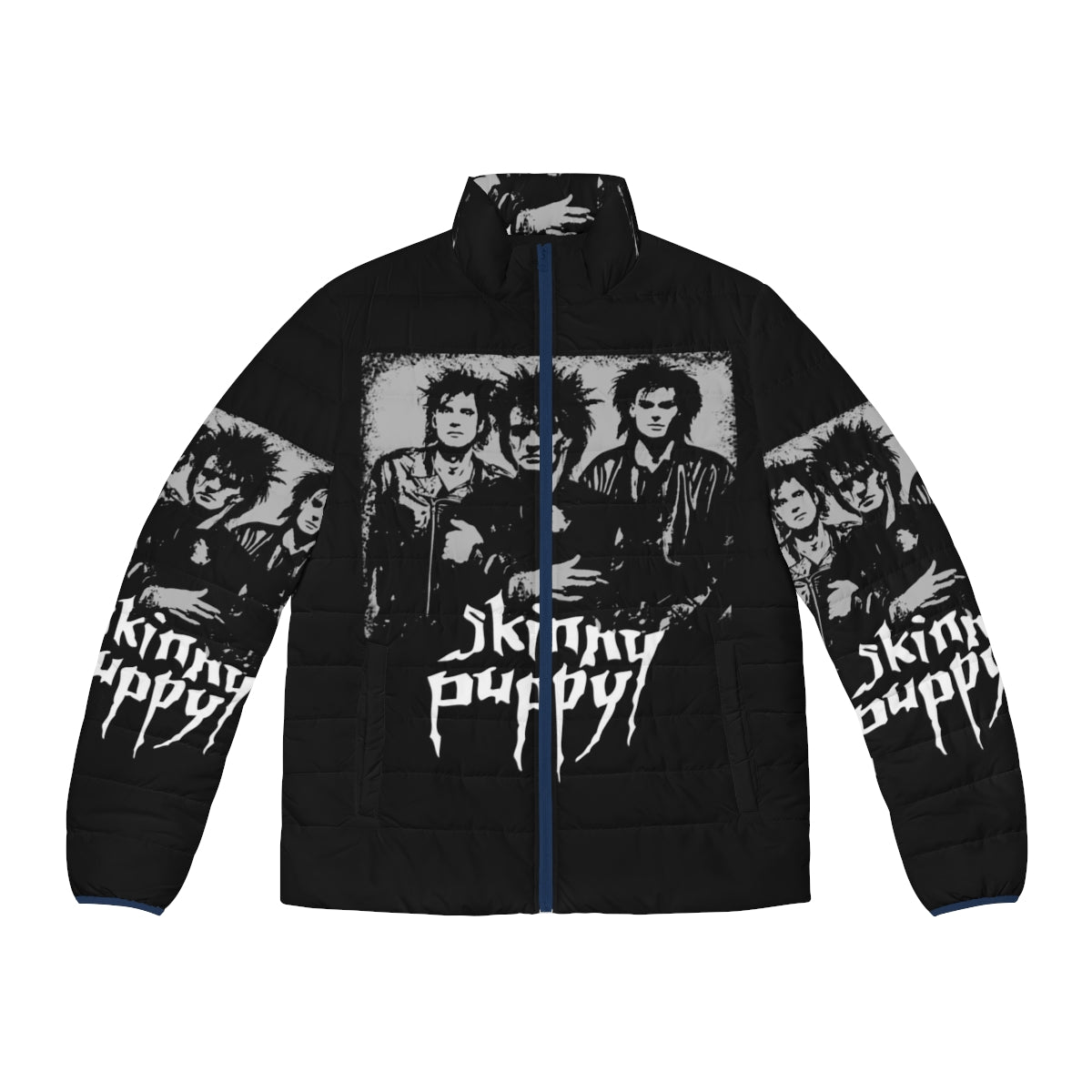 Skinny Puppy Puffer Jacket in Dark, Gothic, and Industrial Style