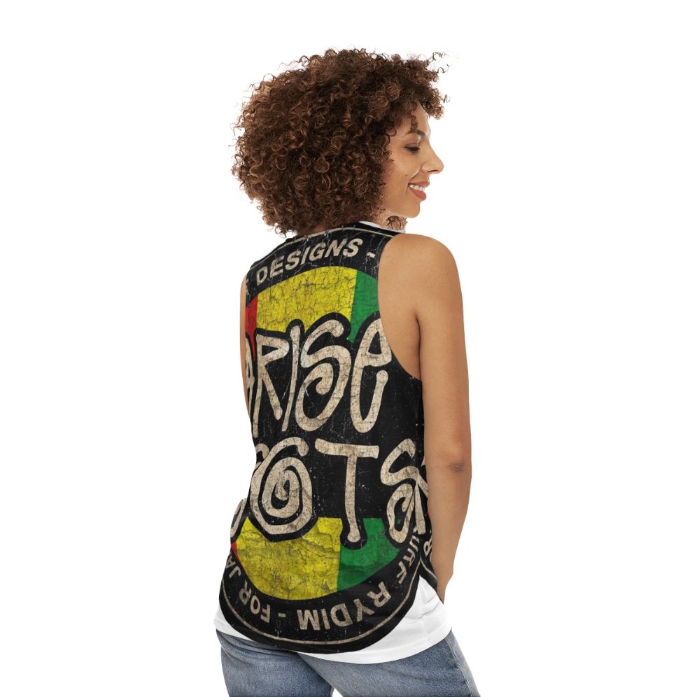 Vintage reggae unisex tank top - women back