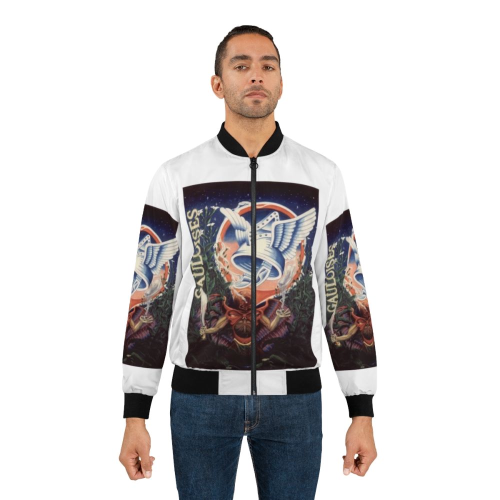 Vintage Graffiti Bomber Jacket with Retro Old School Badass Style - Lifestyle