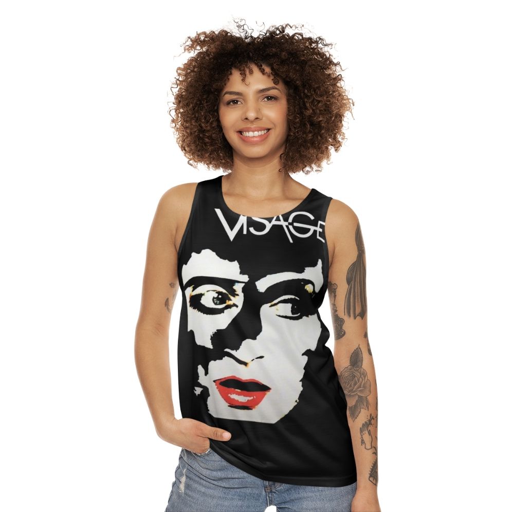 Unisex synth pop tank top - women