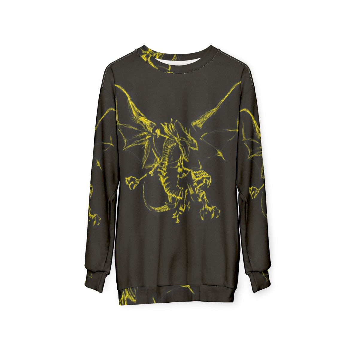 Mystic lightning dragon sweatshirt featuring a cool, unique design of a legendary animal - hanging