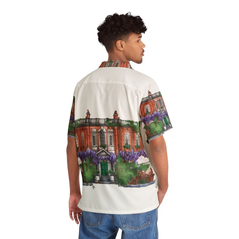 Bridgerton Residence Hawaiian Shirt with Watercolor Bridgerton Art - People Back