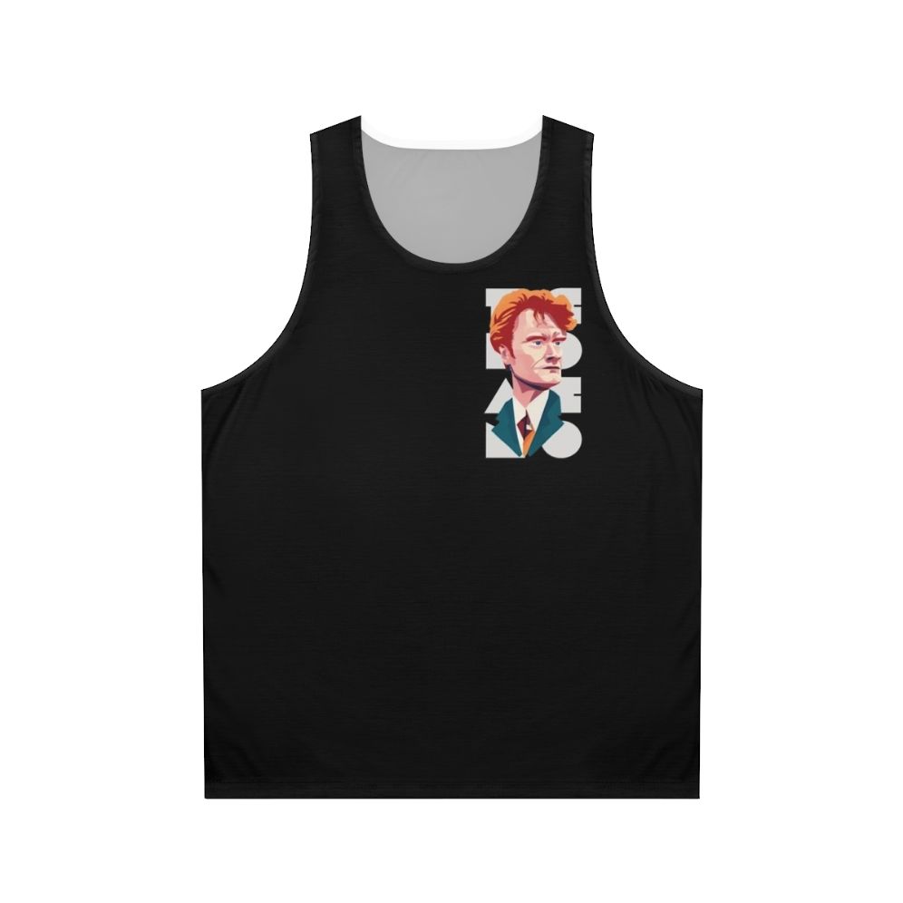 Vintage-Style Team Coco Unisex Tank Top featuring a funny caricature of Conan O'Brien