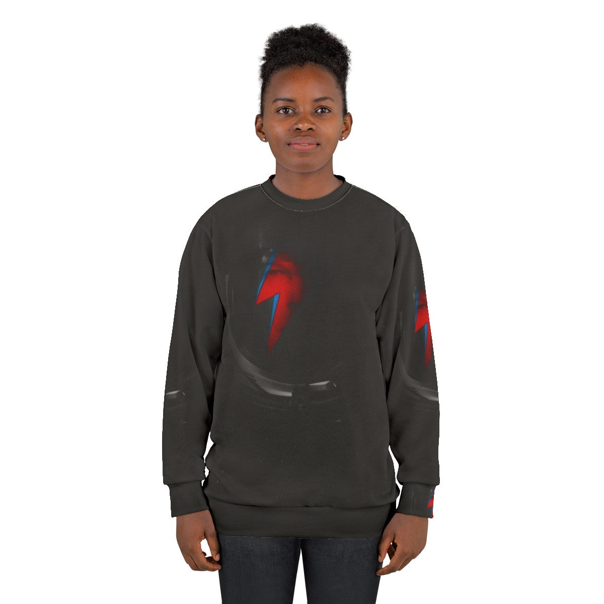 Space Odd VK Sweatshirt featuring cosmic design and David Bowie references - women