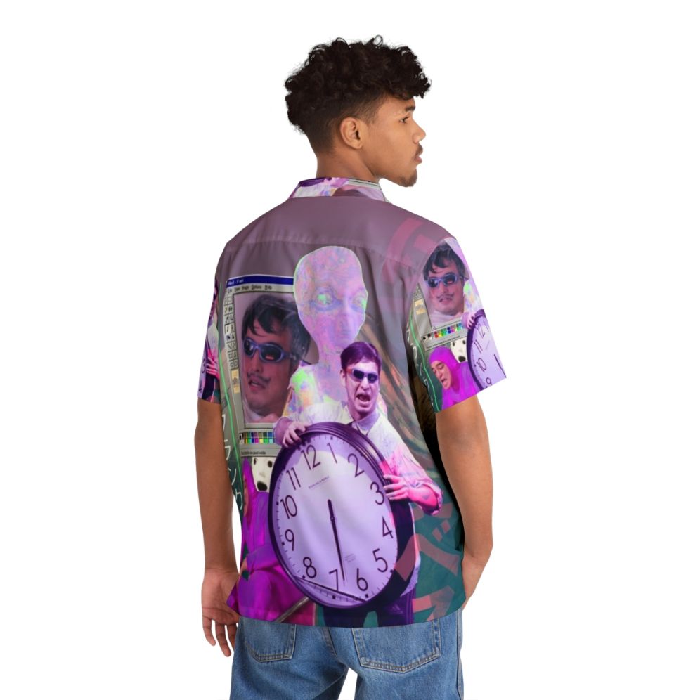 Vaporwave Hawaiian shirt with Filthy Frank and 420 graphics - People Back