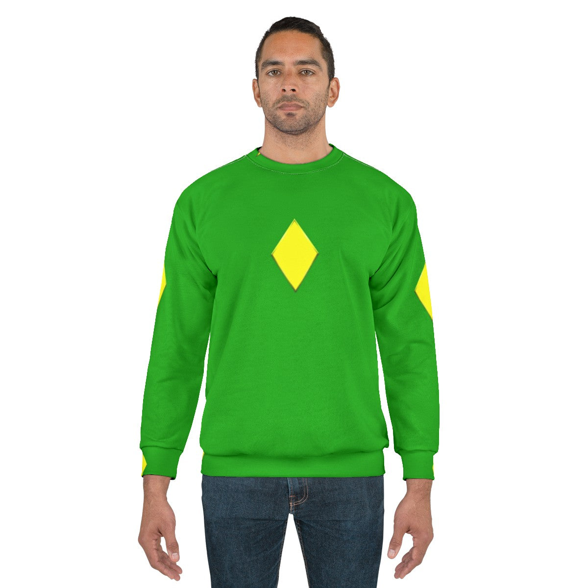 Yellow diamond superhero sweatshirt - men