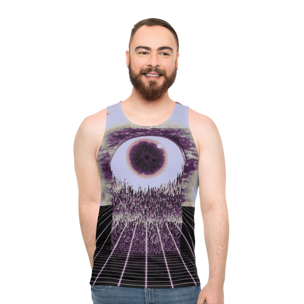 AOP t-shirt with surreal digital art design - men