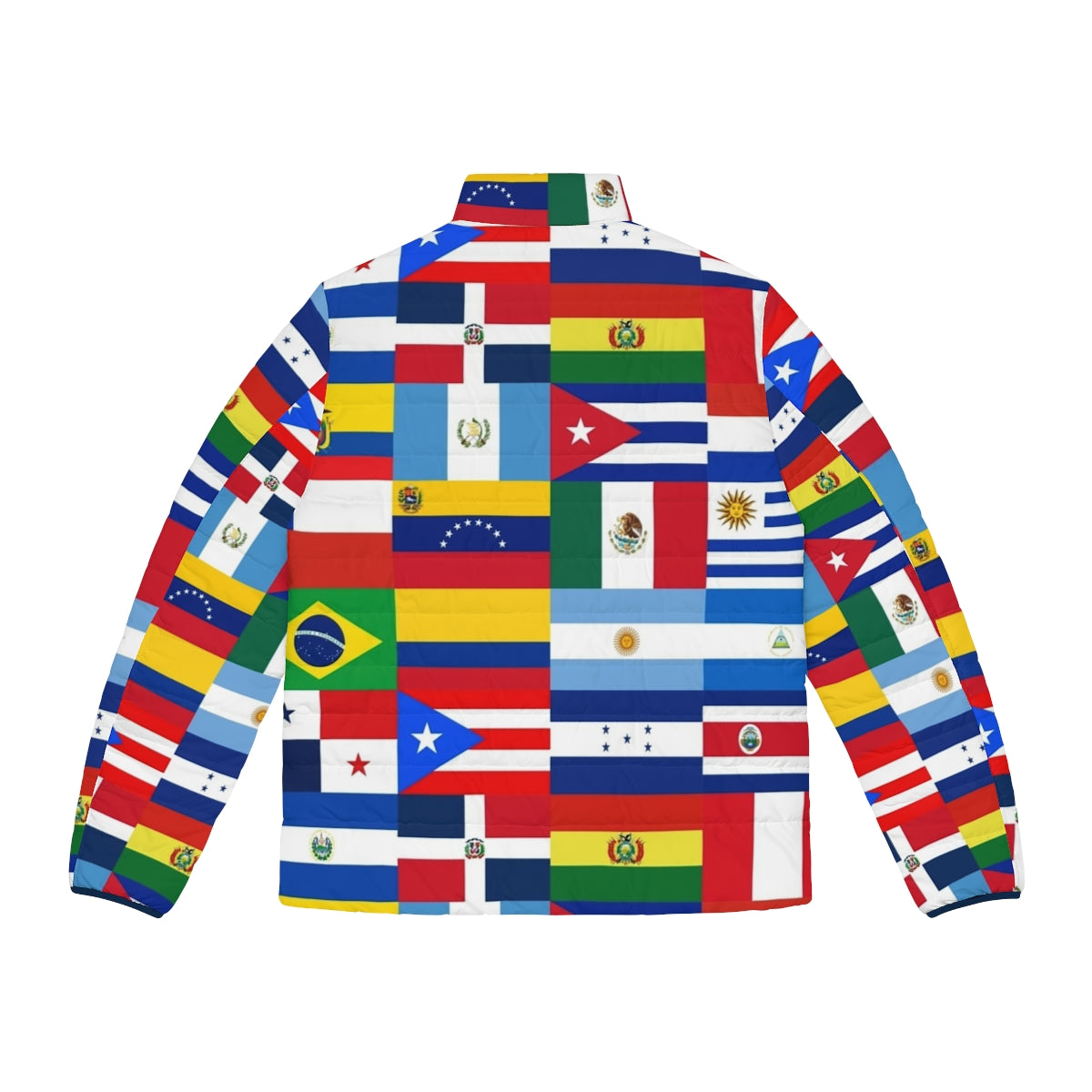 Flags of Latin America Puffer Jacket - Back