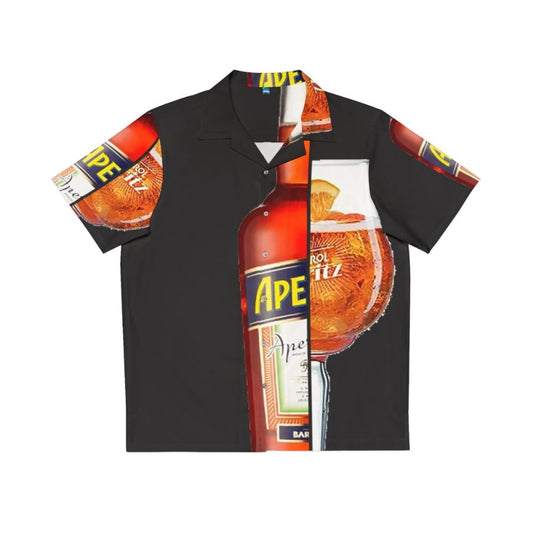 Model wearing Aperol Spritz Hawaiian Shirt