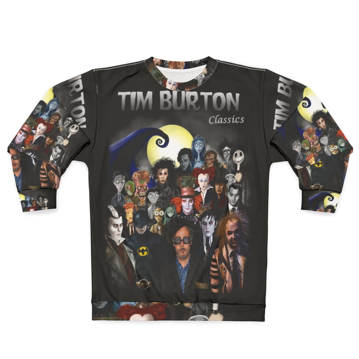 Tim Burton Classics Sweatshirt featuring gothic imagery and movie themes