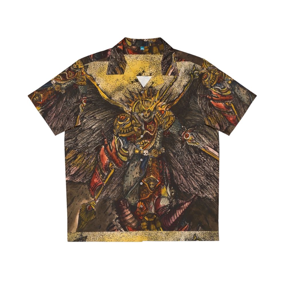 Sanguinius Hawaiian Shirt with Blood Angels Legion Insignia