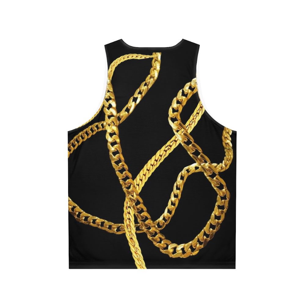 Gold chains unisex tank top - Back