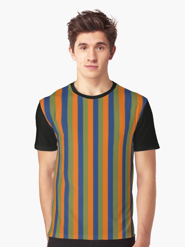 Retro Sesame Street puppet-inspired striped graphic t-shirt - Men