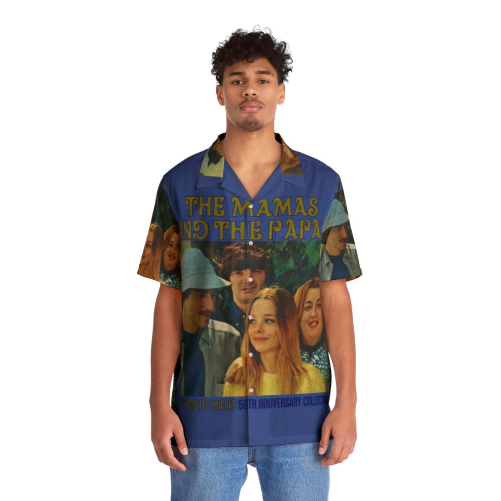 Vintage Hawaiian shirt with The Mamas and The Papas inspired design - People Front