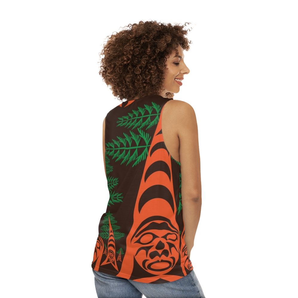 Cedar Forest Unisex Tank Top - women back