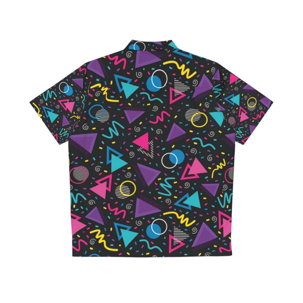 Neon retro 90s sprinkle pattern hawaiian shirt - Back