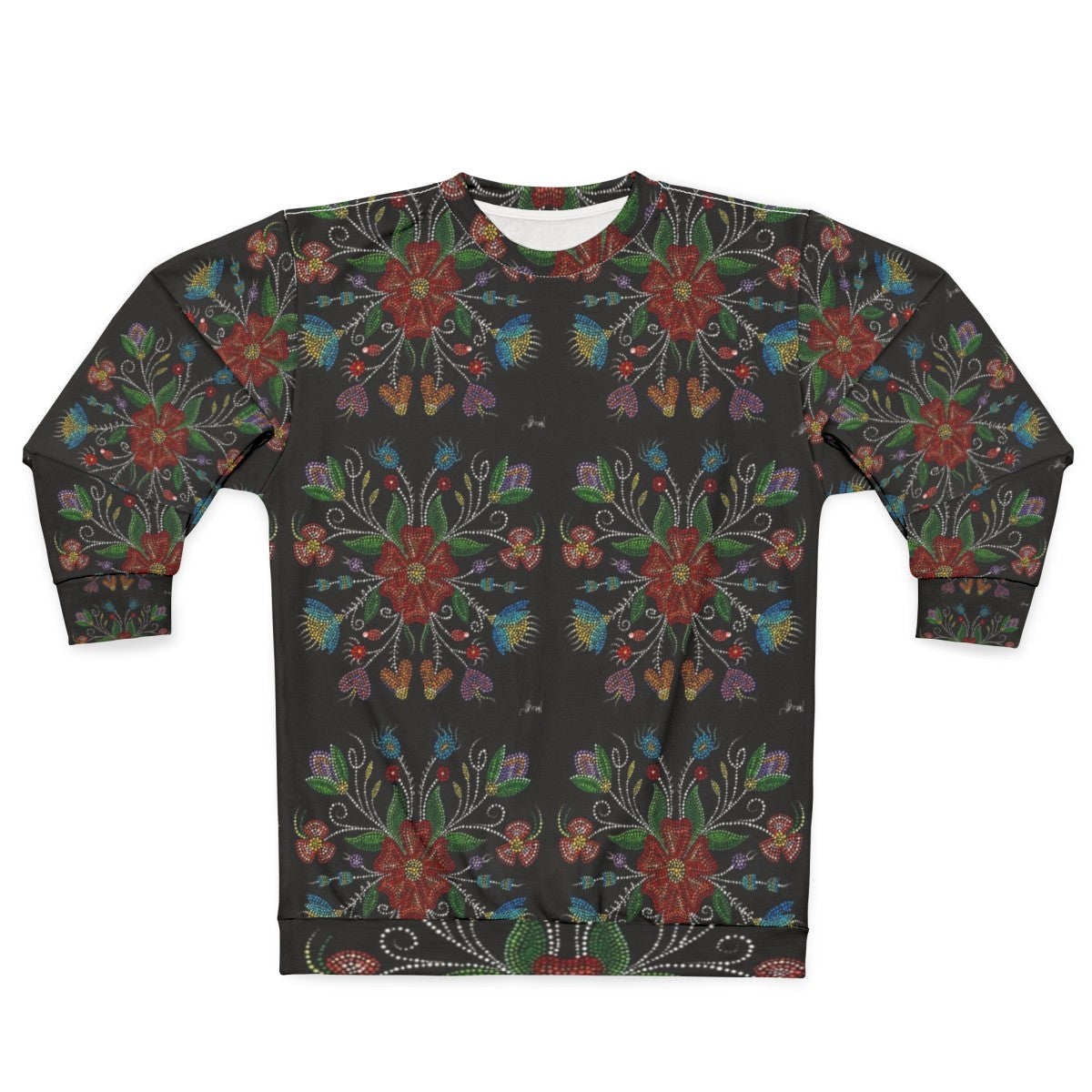 Happiness Sweatshirt with Growth of Indigenous Art from Saskatchewan, Canada