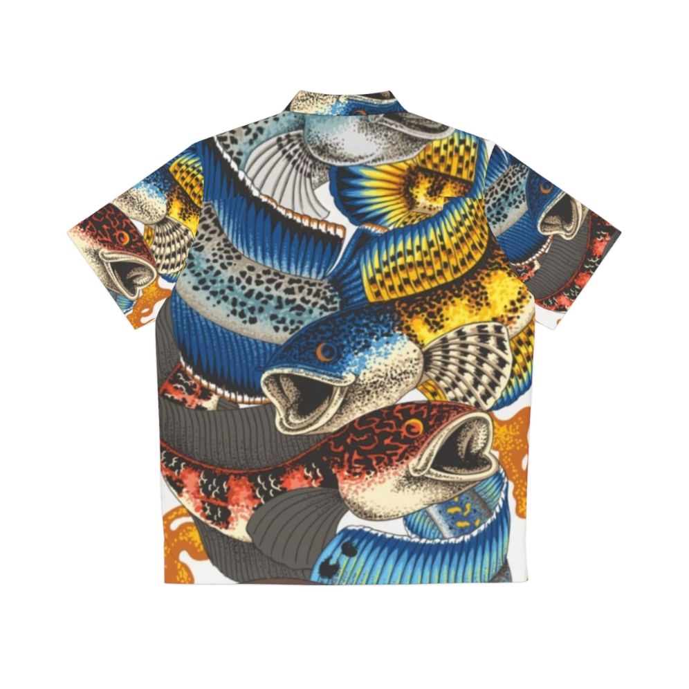 Channa Fire Ice Hawaiian Koi Fish Shirt - Back