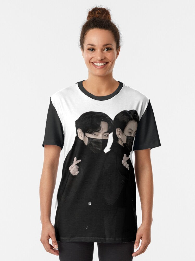 BTS Taekook Graphic T-Shirt featuring Jungkook and Taehyung (V) - Women