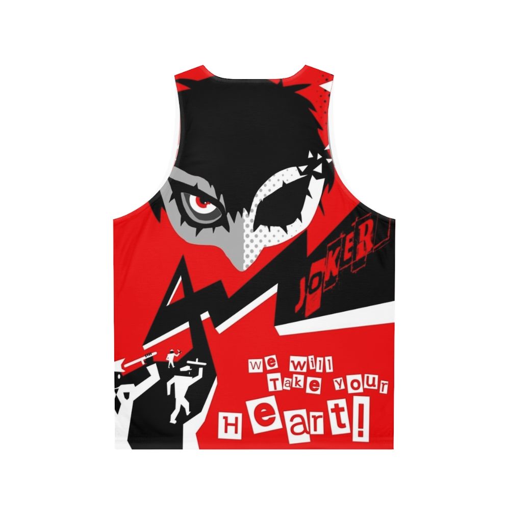 Persona 5 Joker "Take Your Heart" Unisex Tank Top - Back