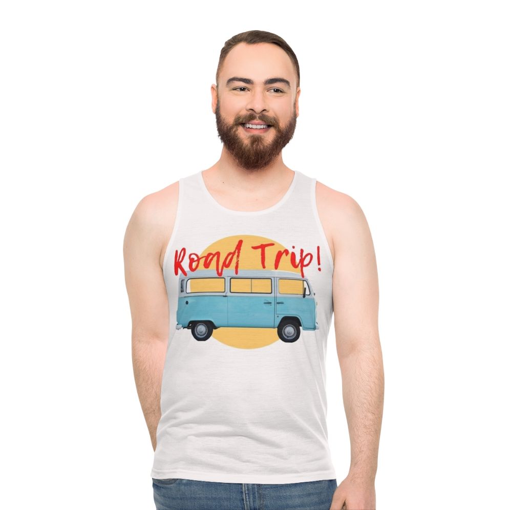 Vintage Classic Car Inspired Travel & Hobbies Unisex Tank Top - men