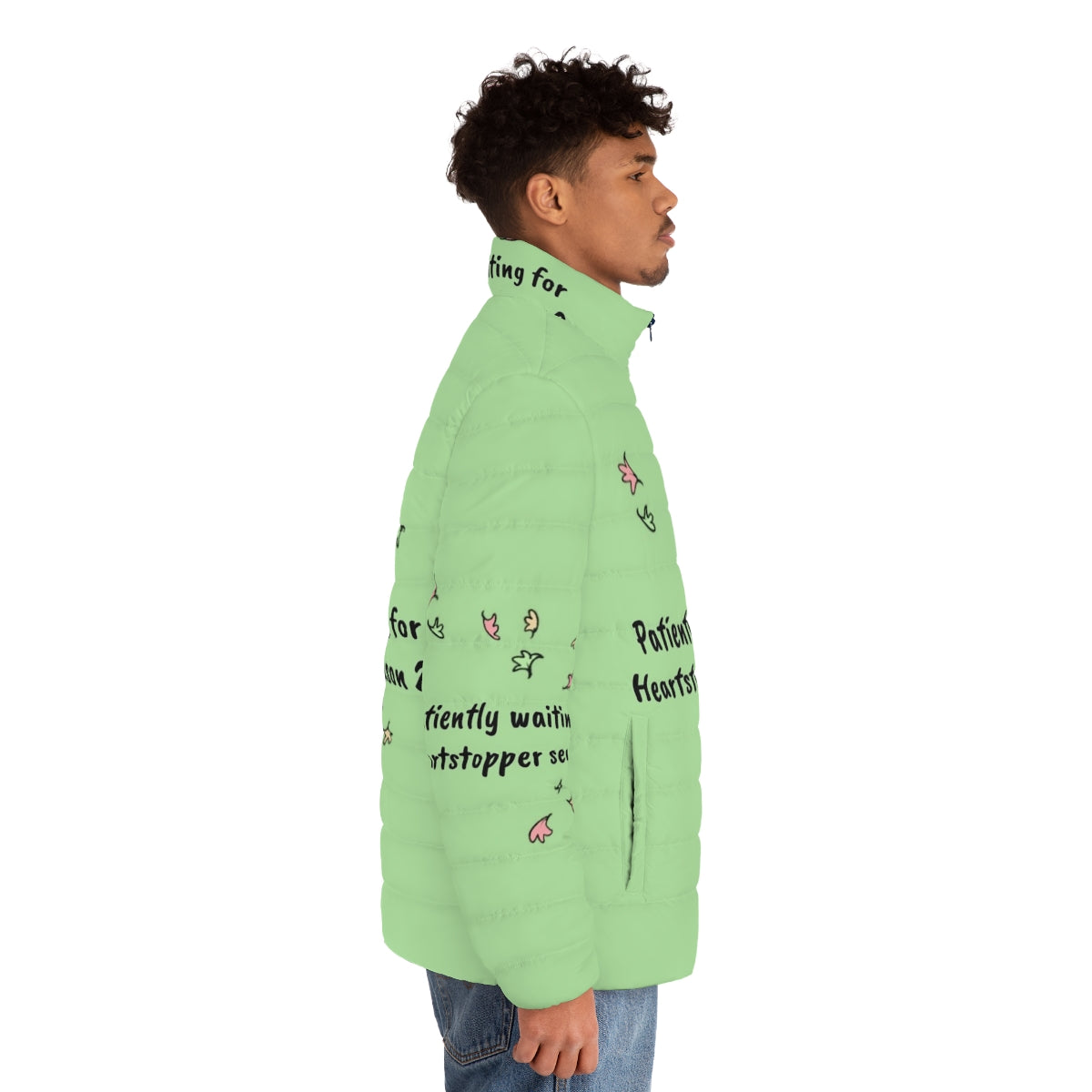 Heartstopper Season 2 Puffer Jacket featuring Nick and Charlie - men side right