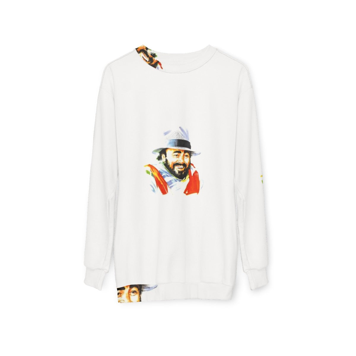 Luciano Pavarotti "The Three Tenors" Opera & Classical Music Sweatshirt - hanging