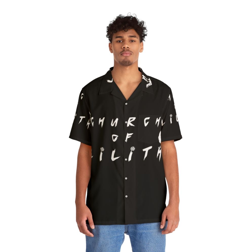 Spiritual white typography Hawaiian shirt - People Front