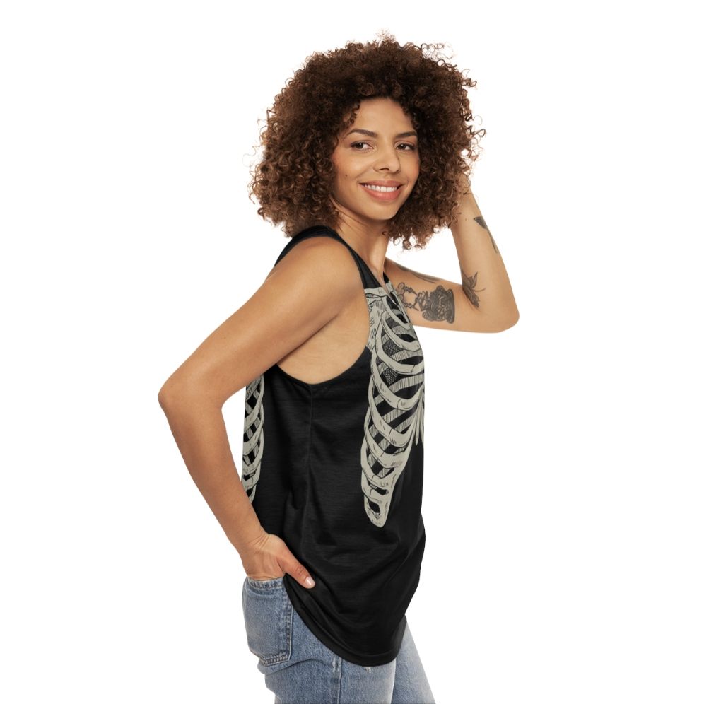 Locked Tomb Ribcage Unisex Skeleton Tank Top - women side