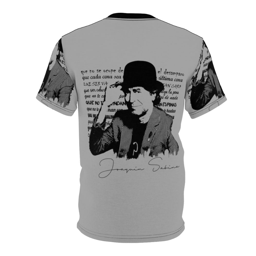 Joaquin Sabina-inspired AOP T-shirt featuring Andalusian-style artwork - Back