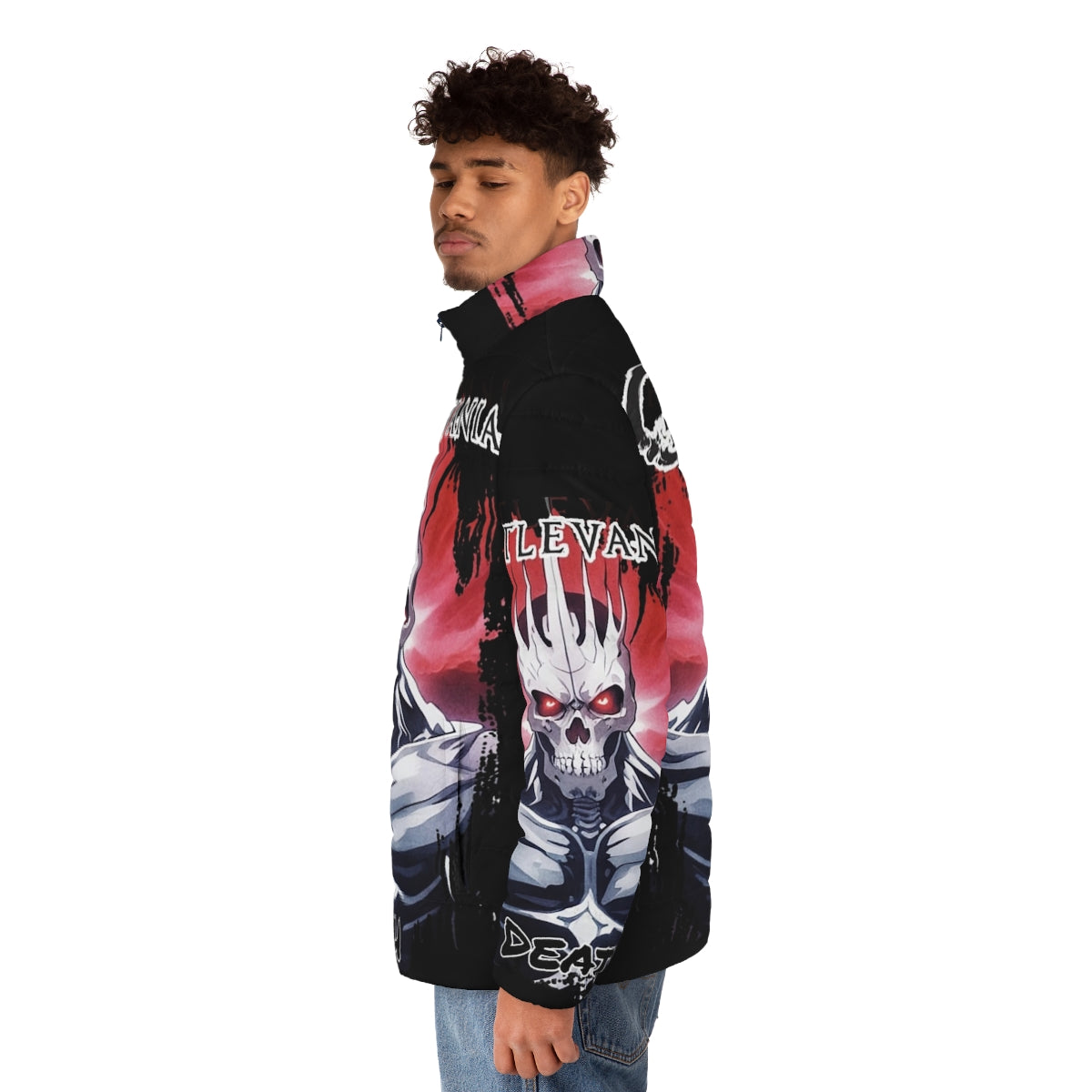 Castlevania Death Puffer Jacket featuring video game inspired design - men side left