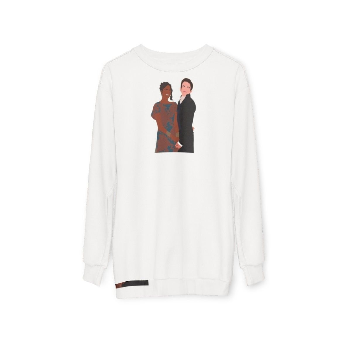 Bridgerton Netflix Sweatshirt featuring Anthony and Kate Bridgerton - hanging