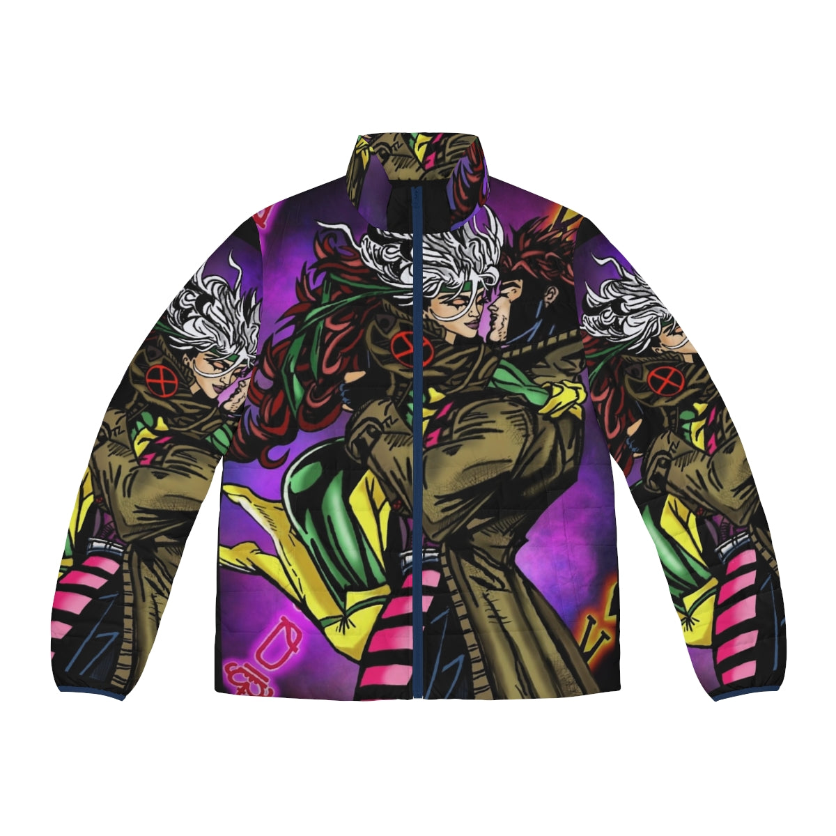 Gambit Puffer Jacket, X-Men inspired Marvel superhero apparel