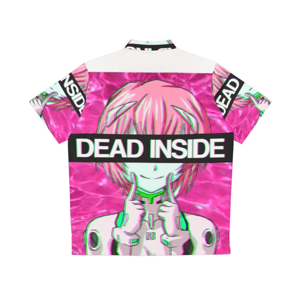 Rei Ayanami "Dead Inside" Vaporwave Aesthetic Hawaiian Shirt - Back