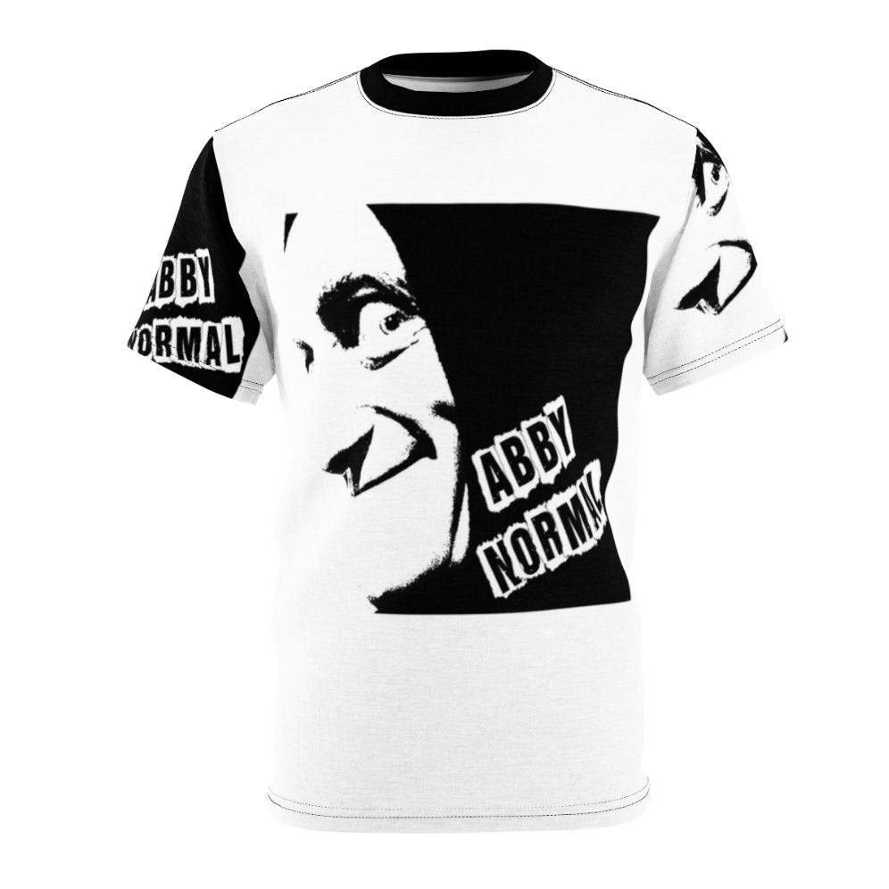 Vintage inspired Young Frankenstein spoof t-shirt featuring Igor and Abby Normal