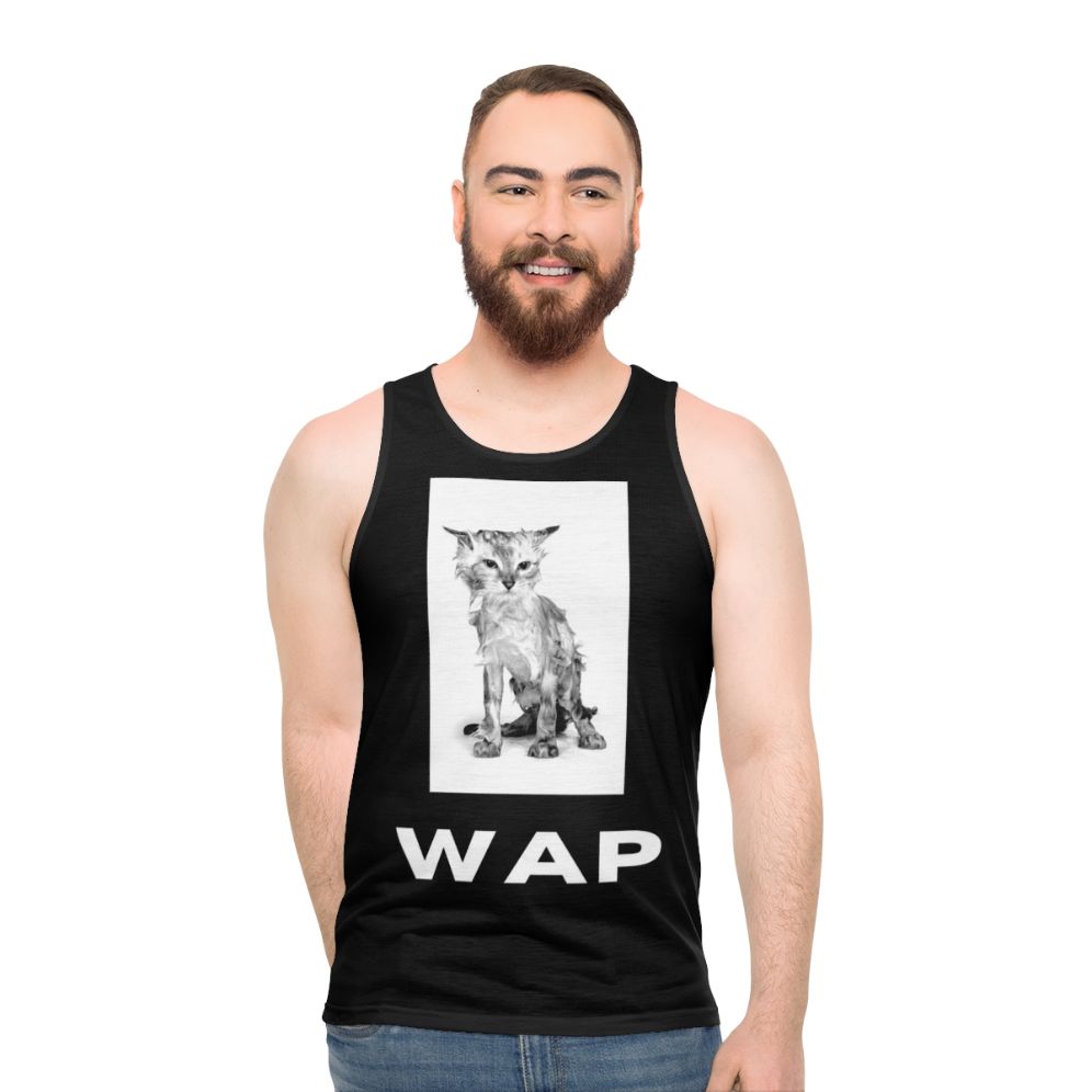 Unisex cat lover tank top - men