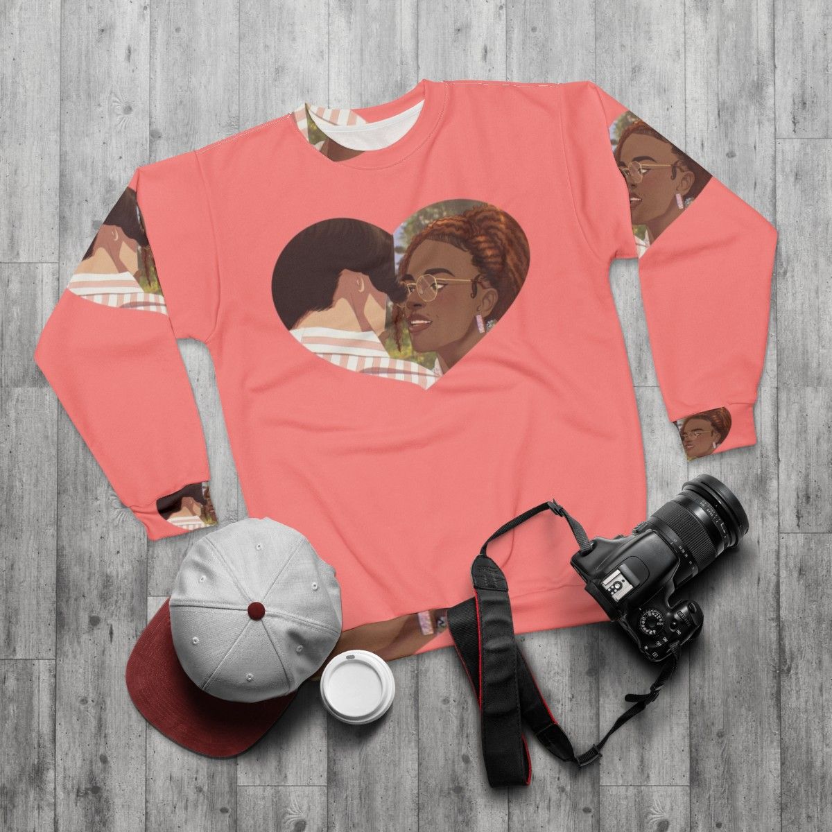 Heartstopper Sweatshirt featuring Elle Argent and Tao Xu - flat lay