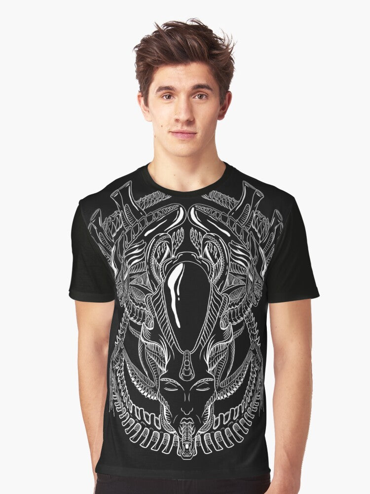 Xenomorph Alien HR Giger Graphic T-Shirt - Men