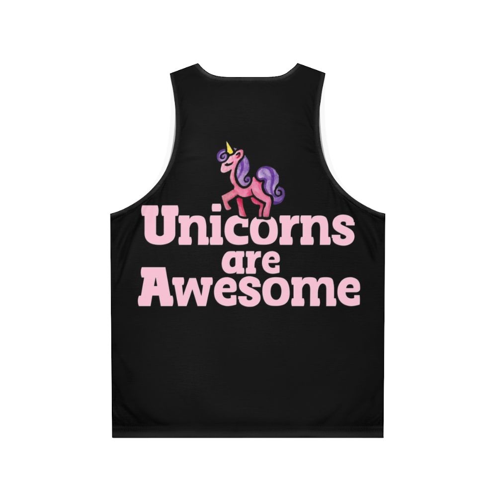 Awesome Unisex Unicorn Tank Top - Back