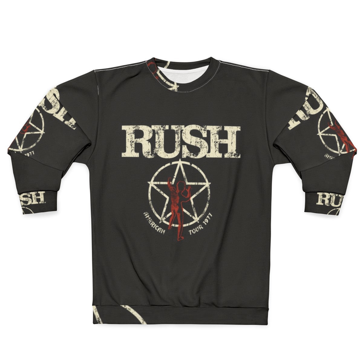 Rush American Tour 1977 Heavy Metal Band Sweatshirt